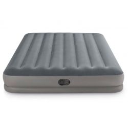Кровать надувная двуспальная 152х203х30 см с USB-насосом, флок, INTEX 64114