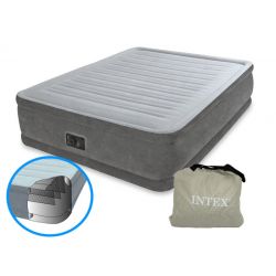 Кровать надувная 203×152×46 см с встроенным электронасосом Comfort-Plush Elevated Intex 64414
